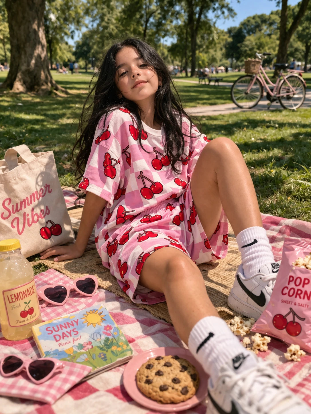 Kenz Cherry on Top print プリント　新品 Cherry Crush Cord Set – Kilkaari