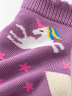 Lilac Unicorn Bamboo Socks