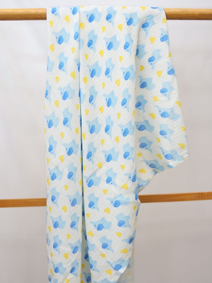 Elephant Dreams: Premium Bamboo Muslin Swaddle