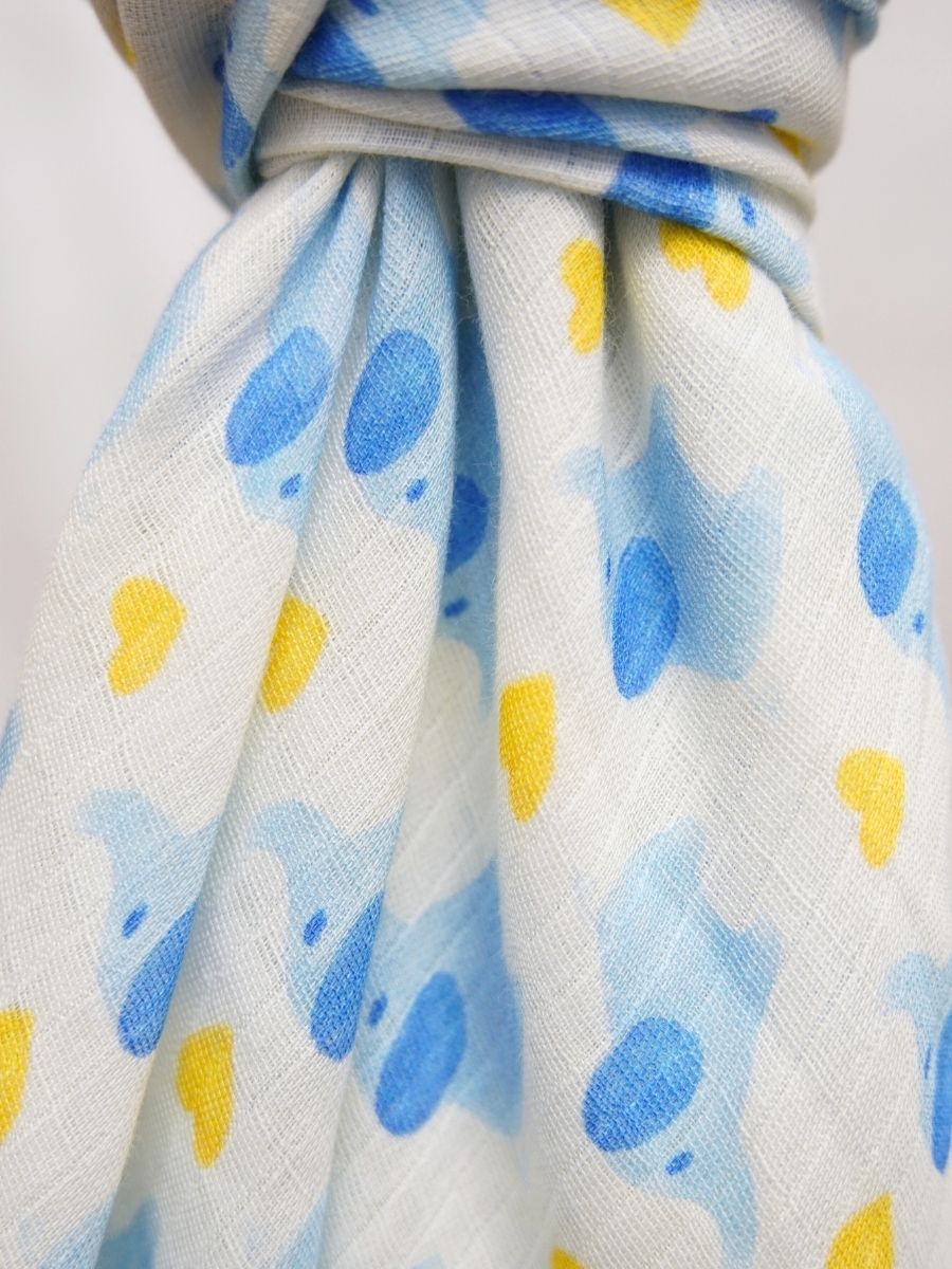 Elephant Dreams: Premium Bamboo Muslin Swaddle