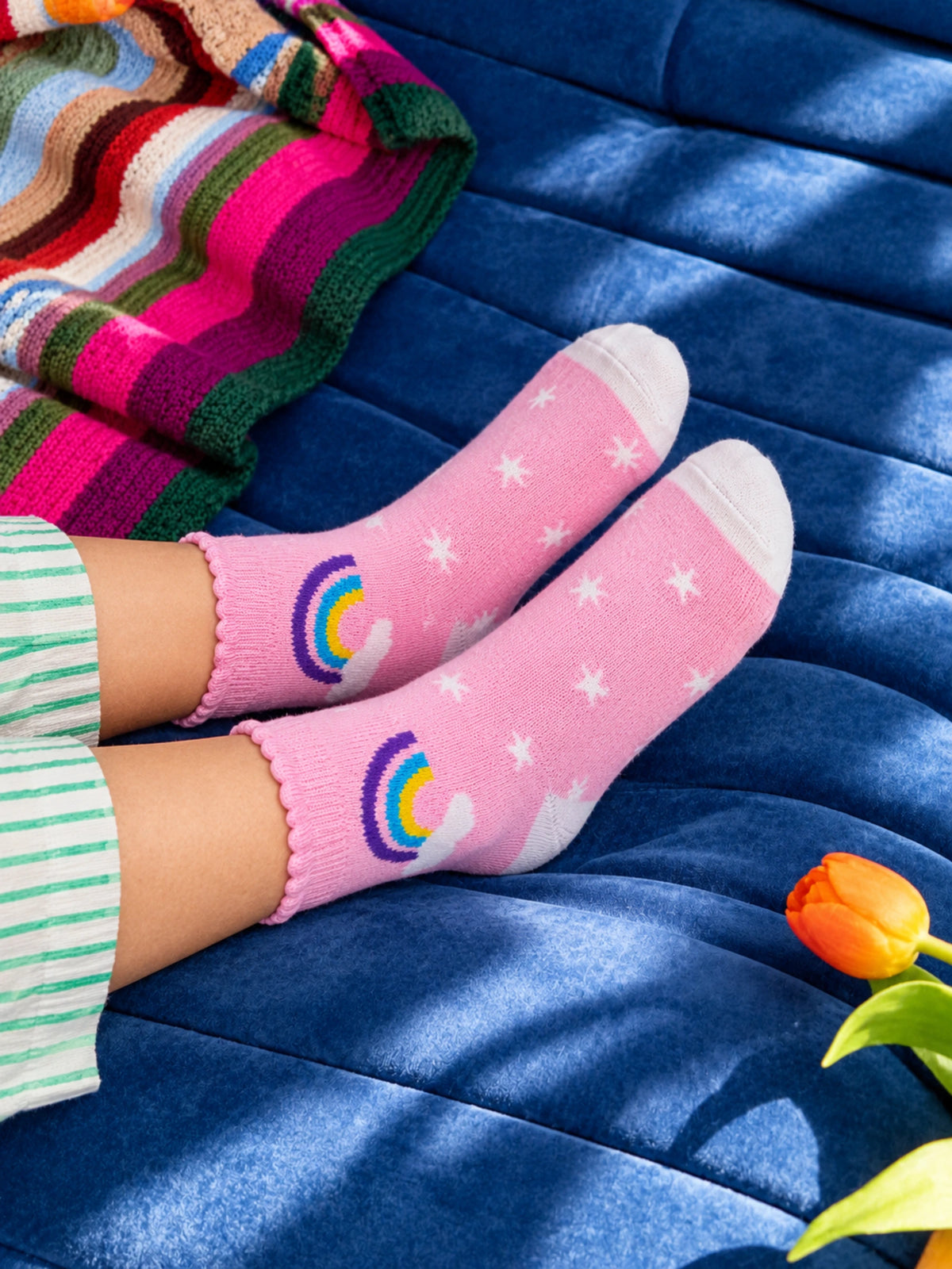 Pastel Rainbow Bamboo Socks
