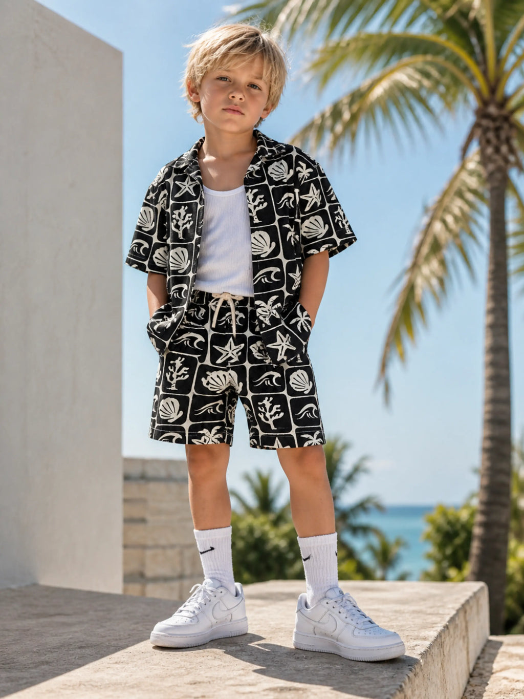 Coast at Midnight Shirt and Short Set