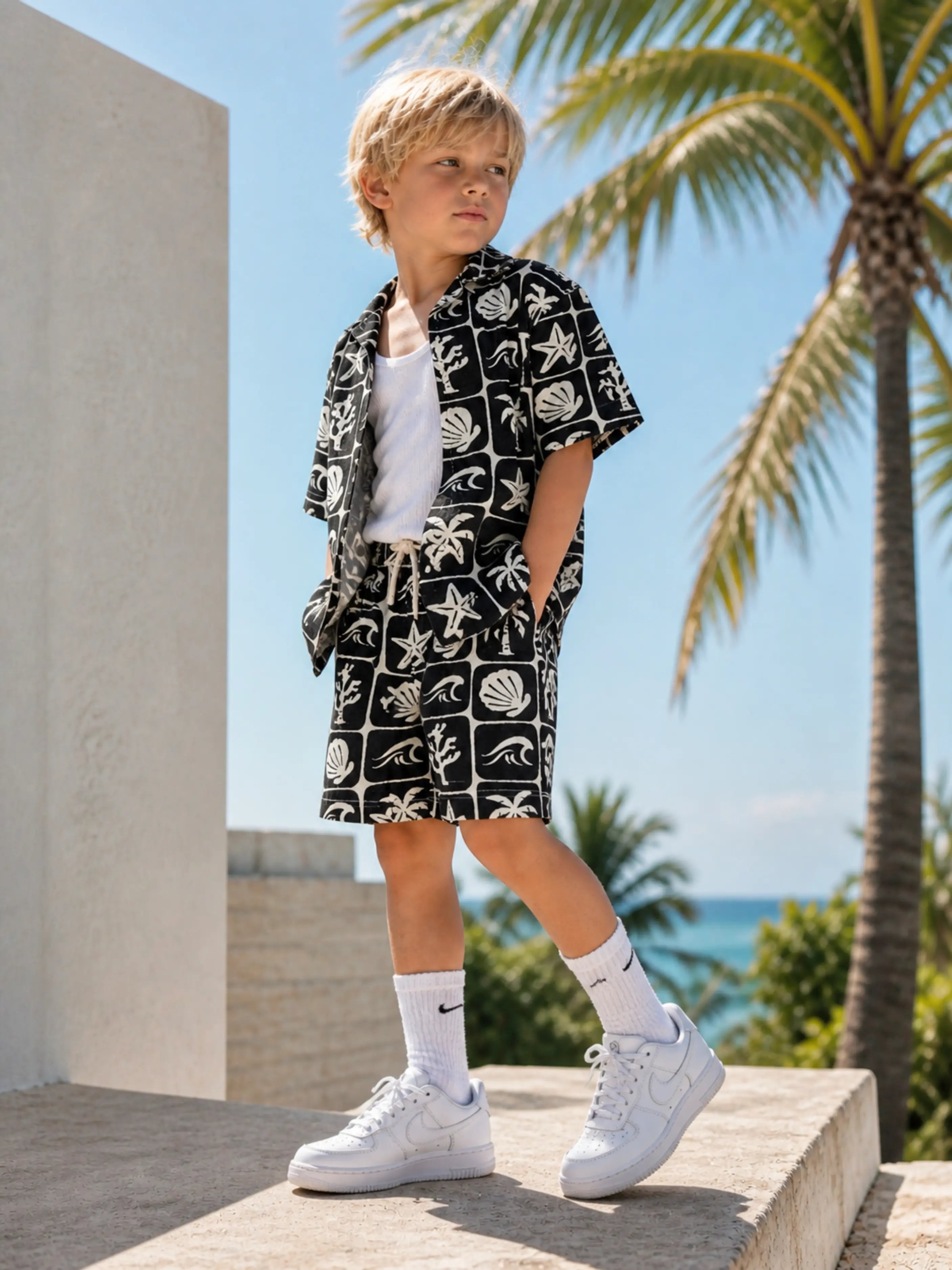 Coast at Midnight Shirt and Short Set