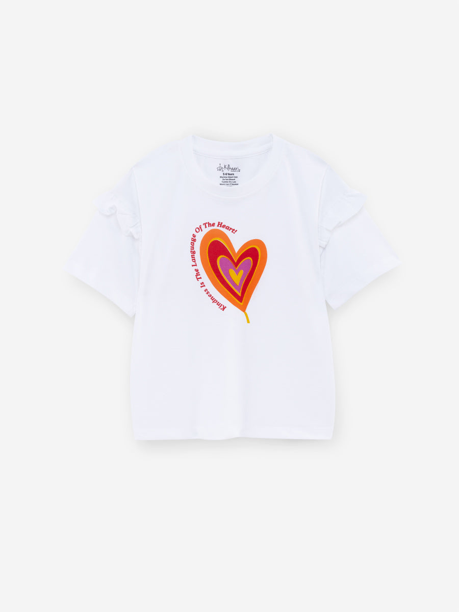 Kindness Heart T-shirt &amp; Bootcut Pants Set