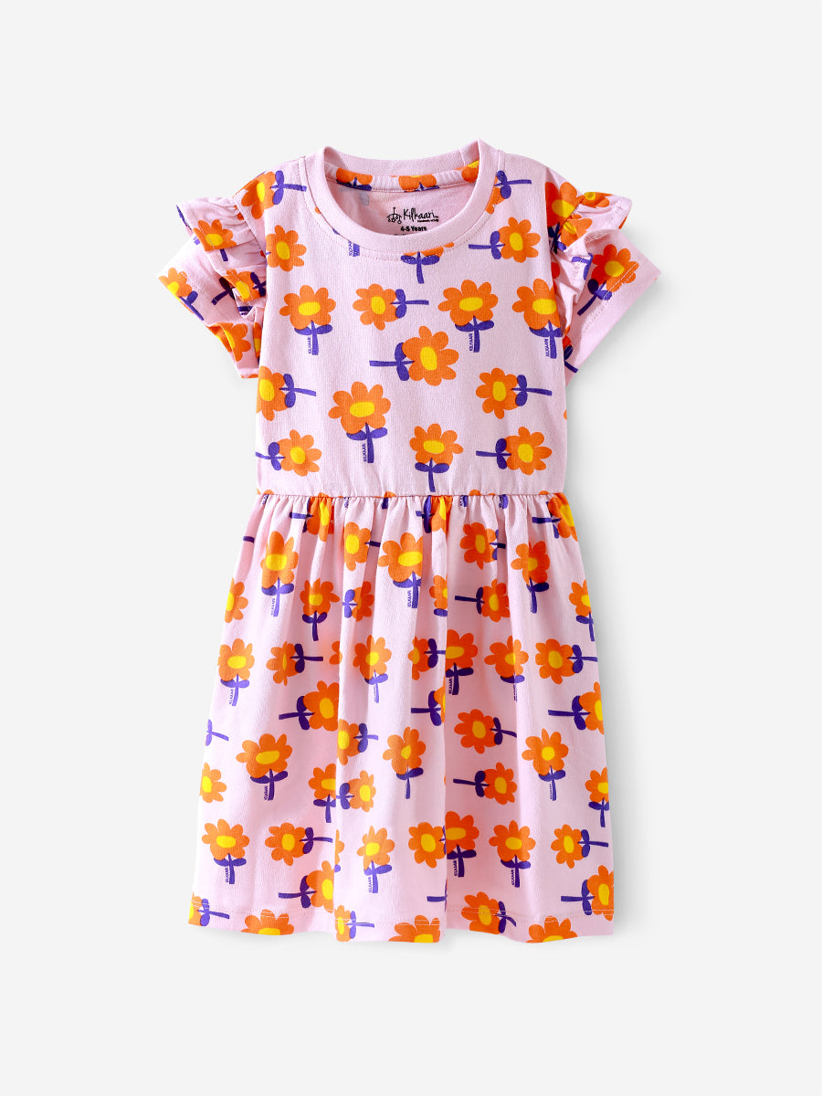 Little Daisy: Premium Ruffle Sleeve Dress