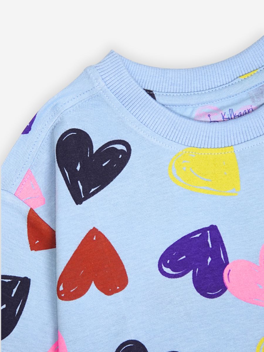 Blue Love Burst Oversized Cord Set