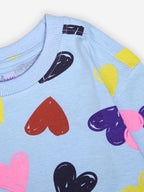 Blue Love Burst Oversized Cord Set