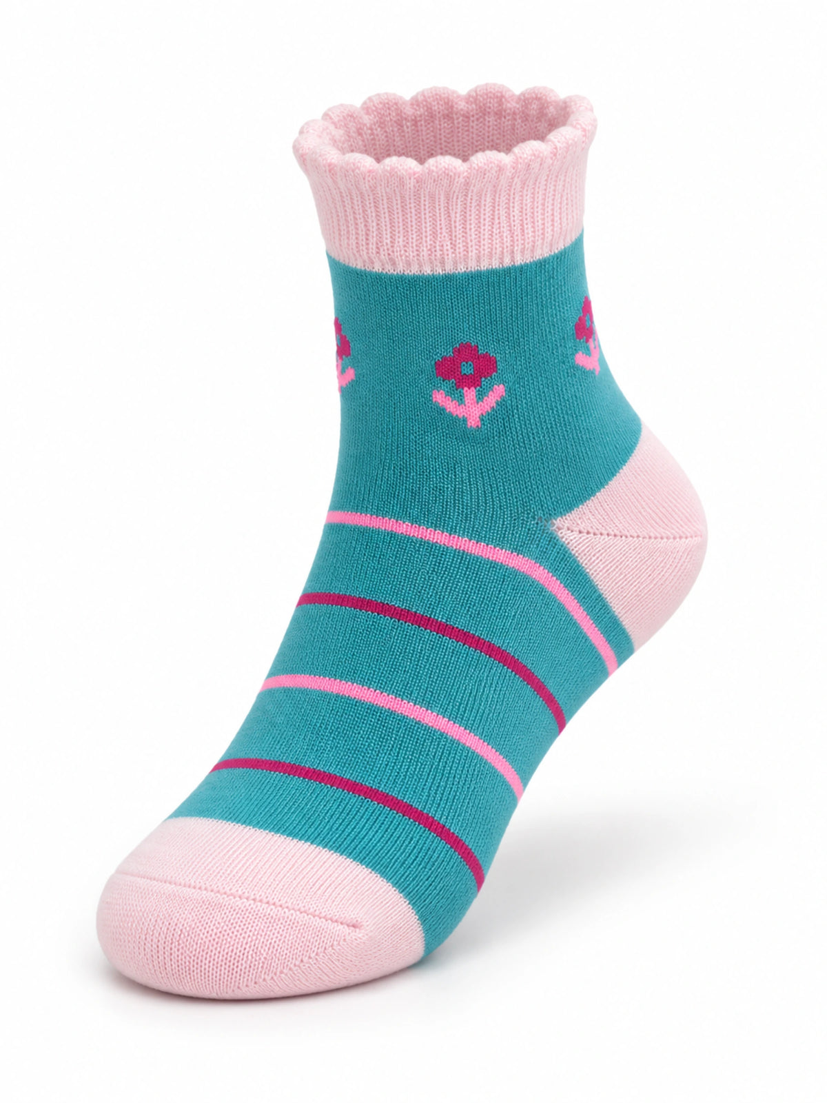 Teal Bloom Bamboo Socks