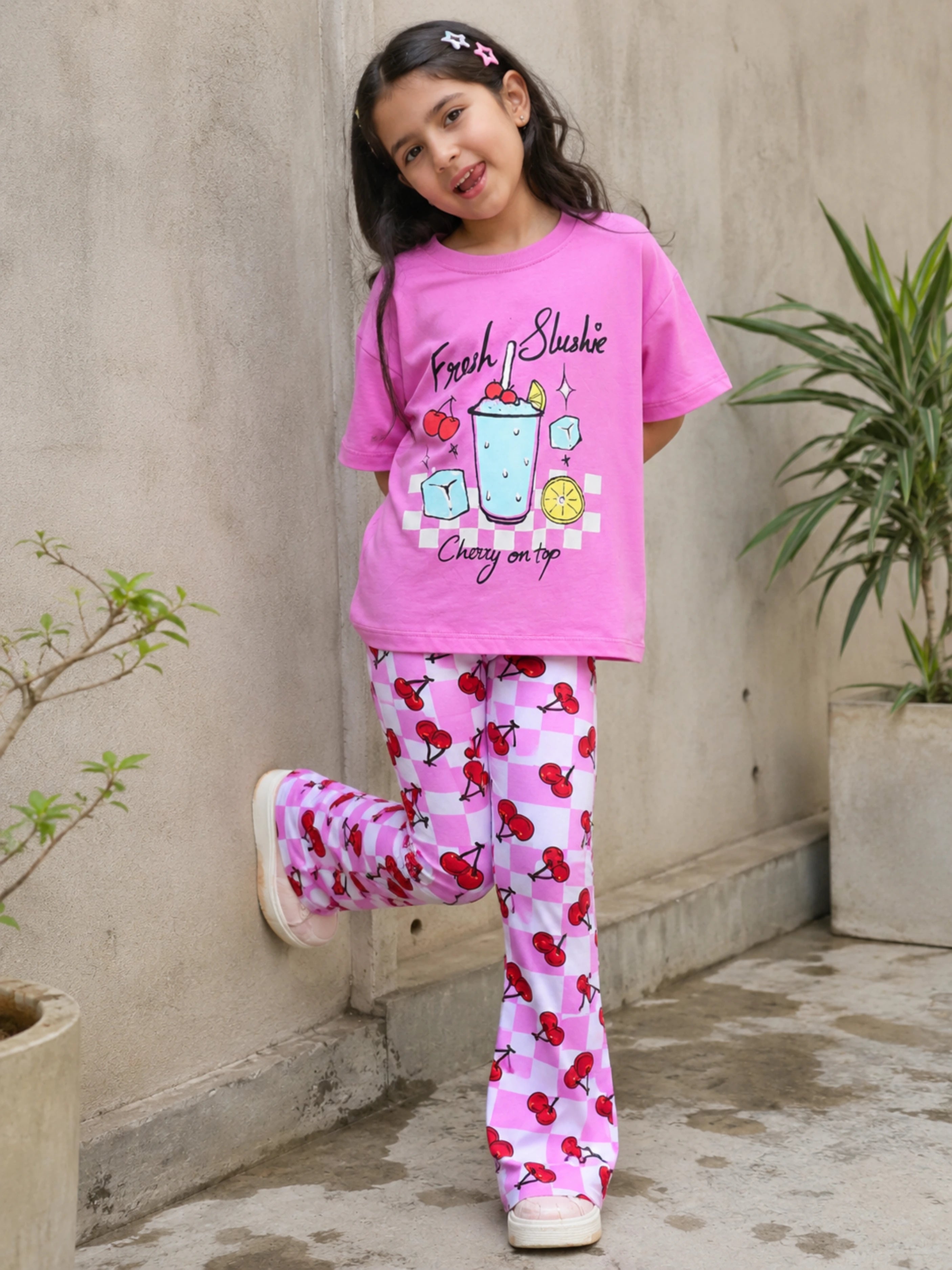 Fresh Slushie Bootcutpant Set (Pink)