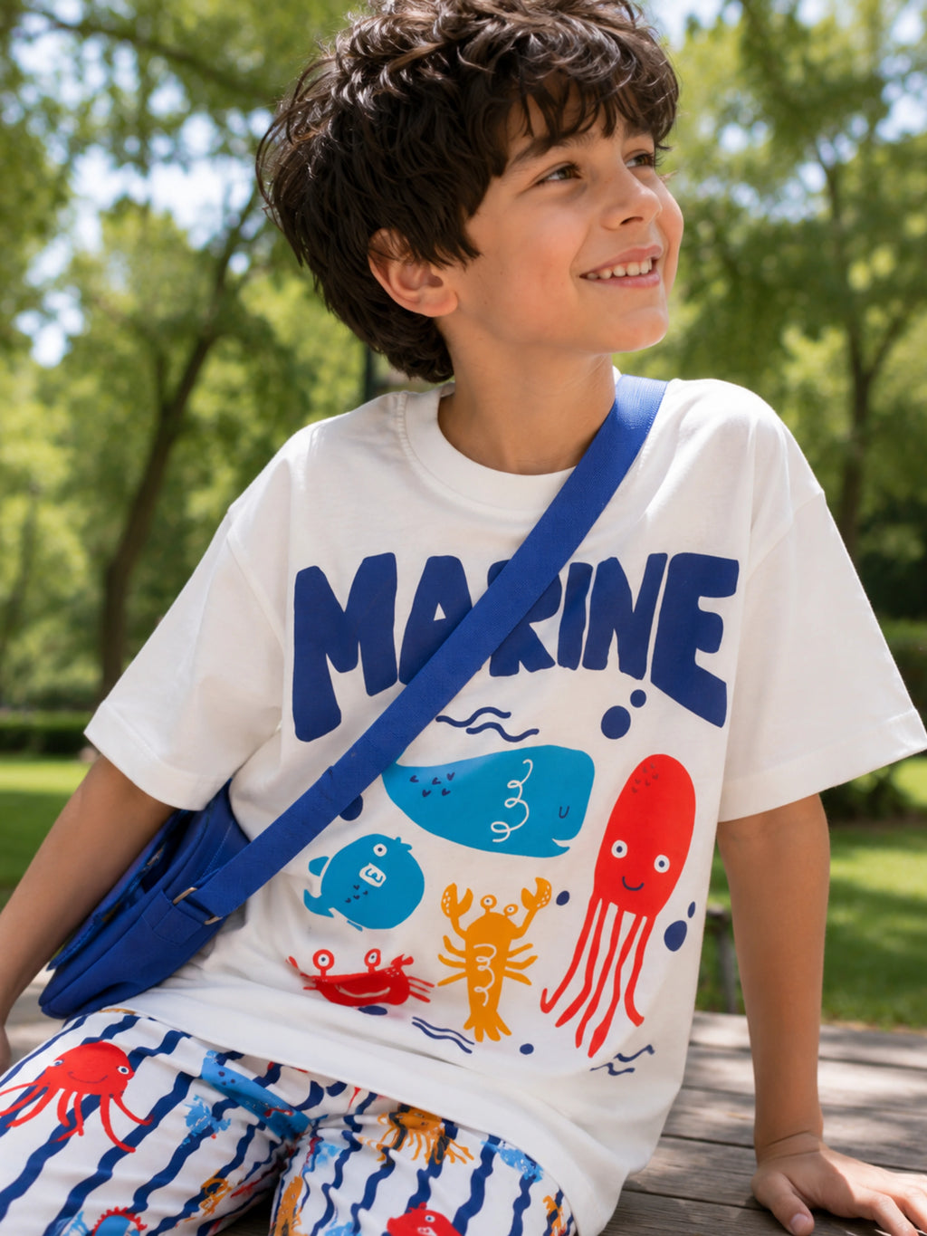Marine Splash Full Pant Sibling Set