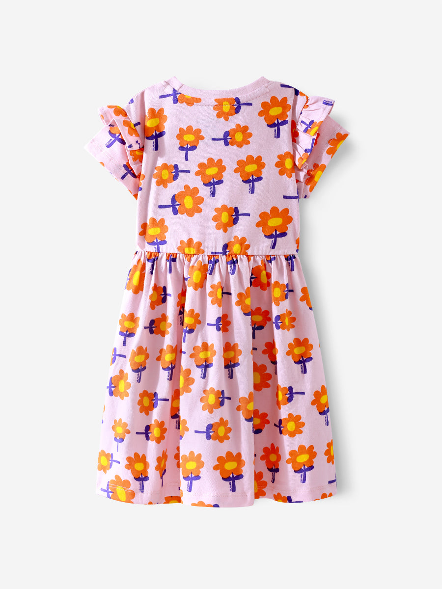 Little Daisy: Premium Ruffle Sleeve Dress