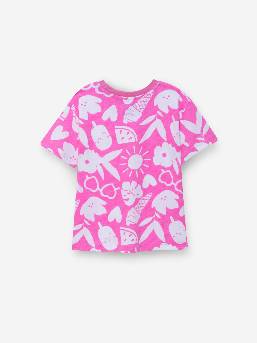 Pink Beach Vibes Oversized Cord Set
