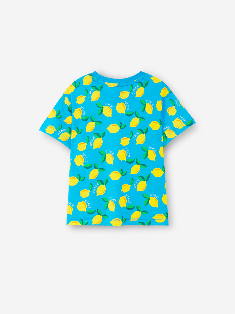 Citrus Lemon Oversized Cord set (Blue)