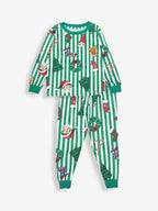 Green Strip Christmas Full Sleeves Set