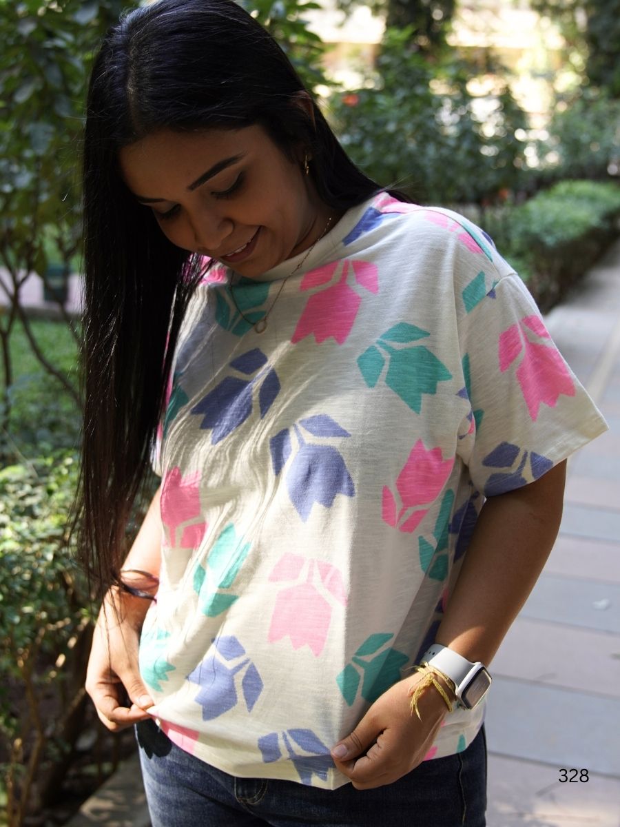 Fluoro Blossom T-shirt for Mumma