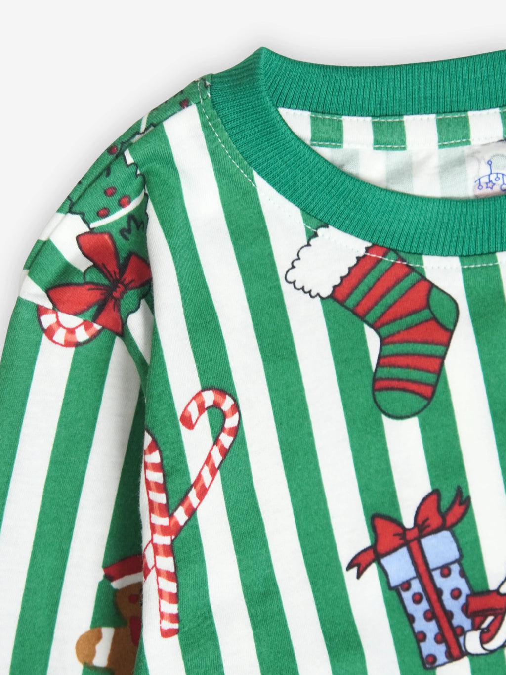Green Strip Christmas Full Sleeves Set