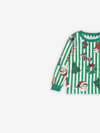 Green Strip Christmas Full Sleeves Set