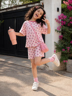 Pink Petals Oversized Cord Set
