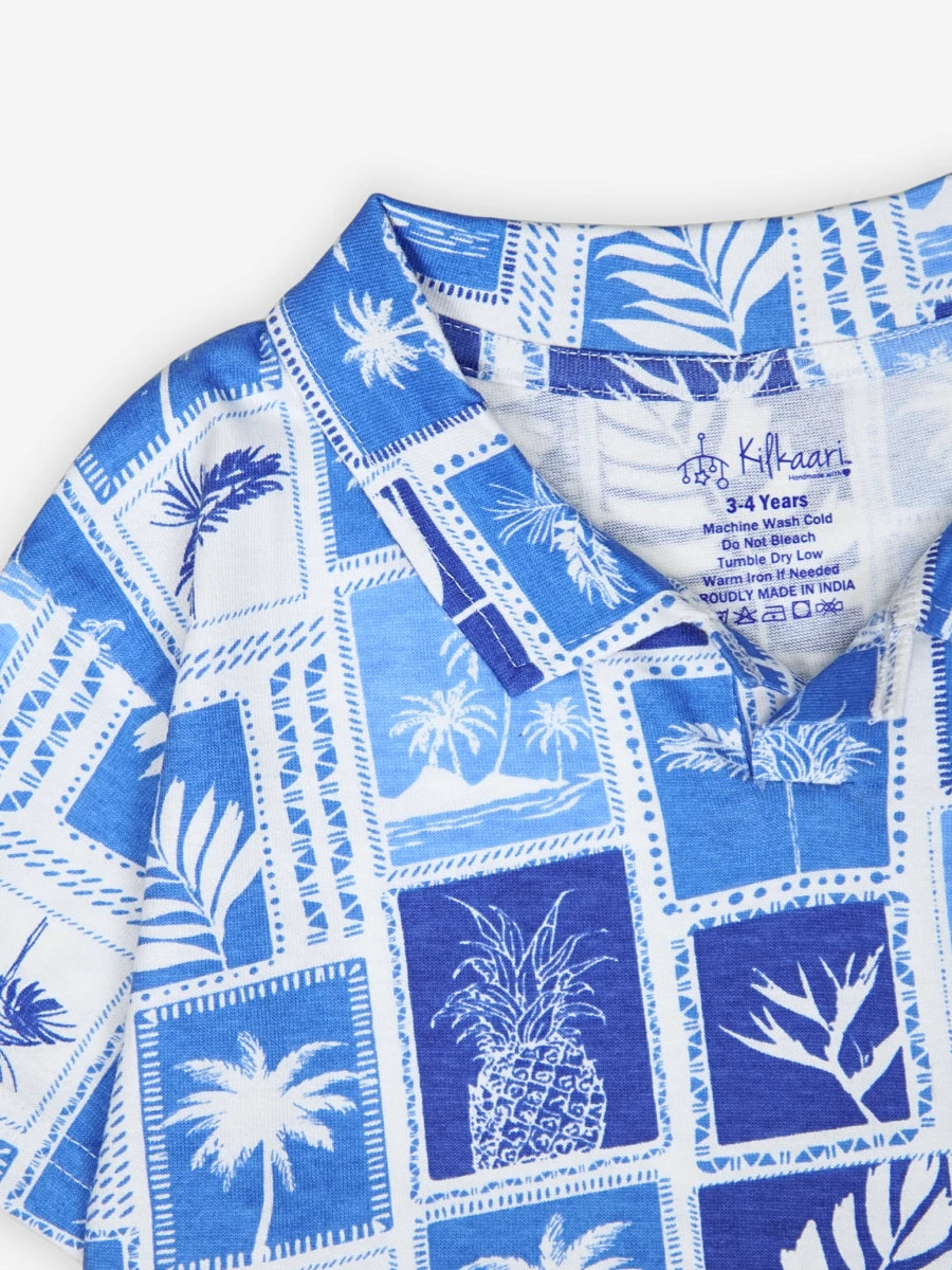 Blue Palm Oversized Cord Set