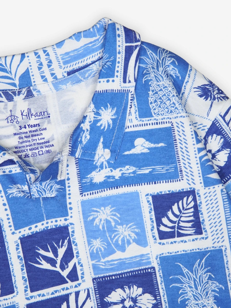 Blue Palm Oversized Cord Set