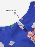 Summer Bloom Ruffle Sleeve Frock