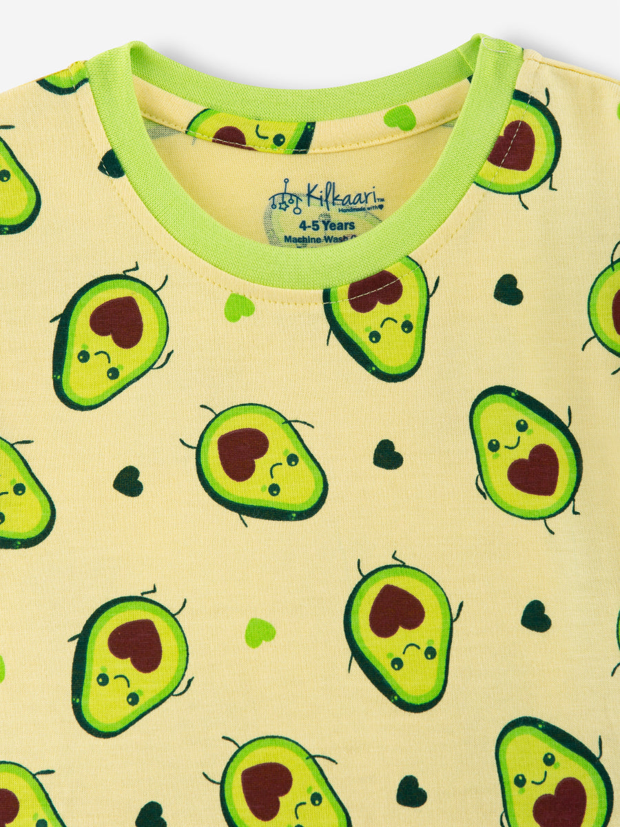 Playful Avo – Premium Ruffle Sleeve Dress