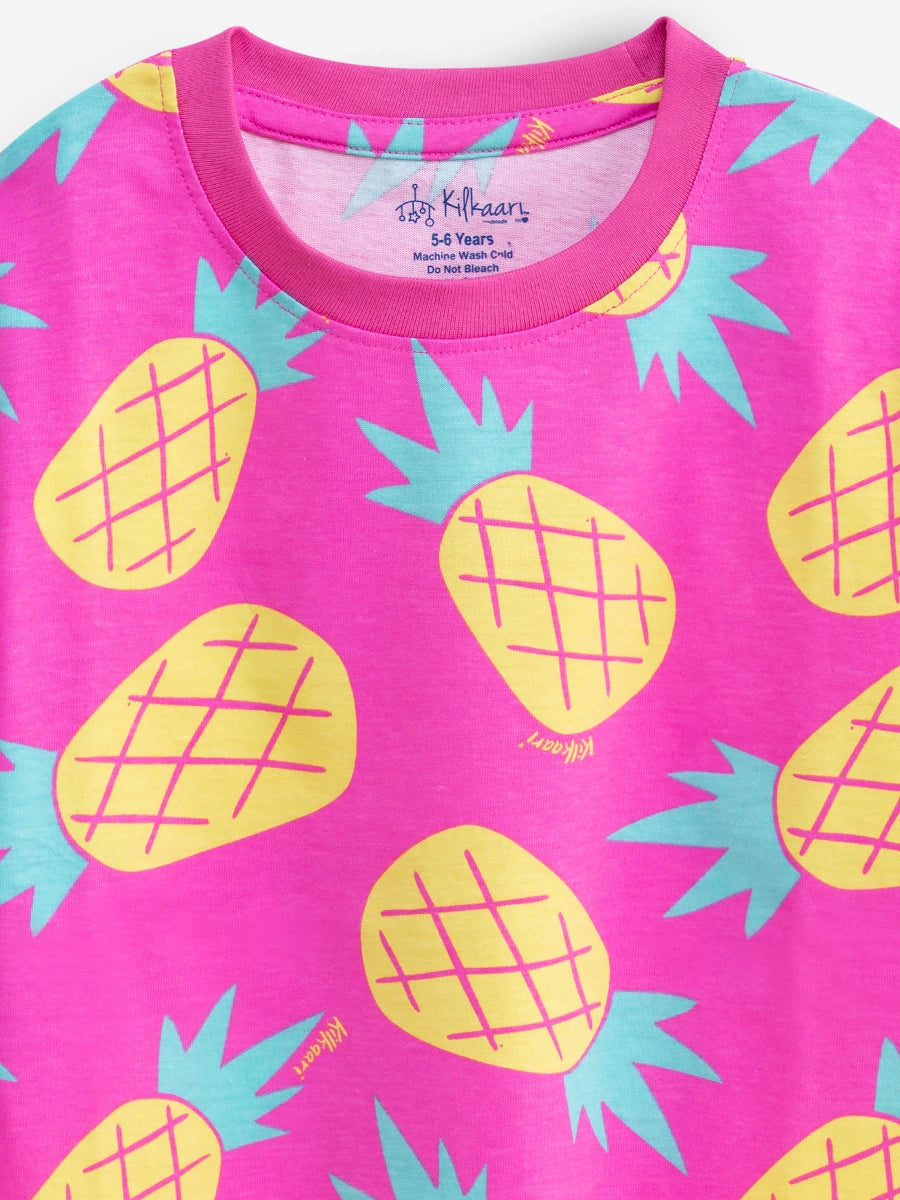 Pink Pineapple Pop Oversized Cord Set