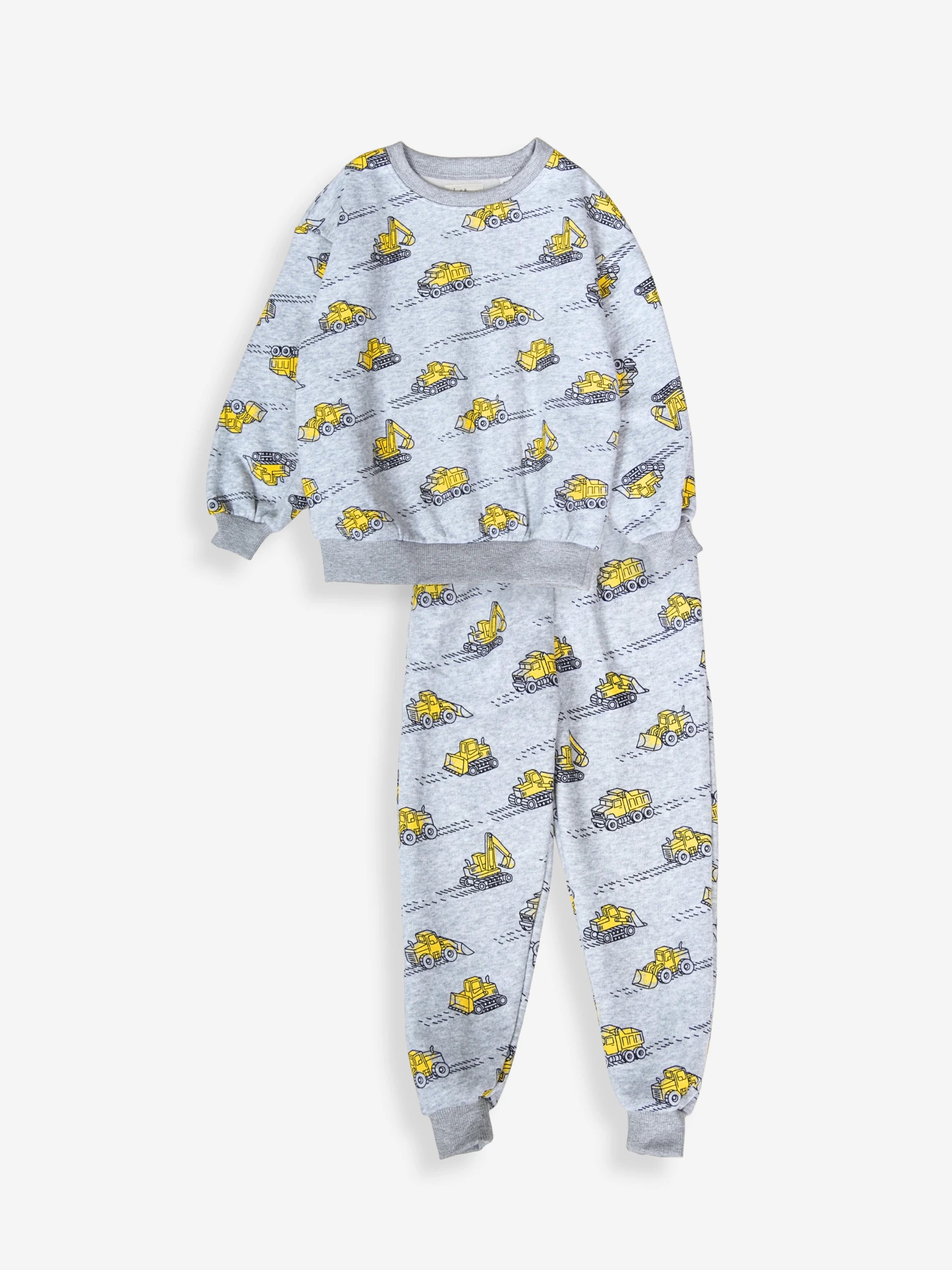 Winter Fleece: Yellow Digger Cozy Sweatshirt Set