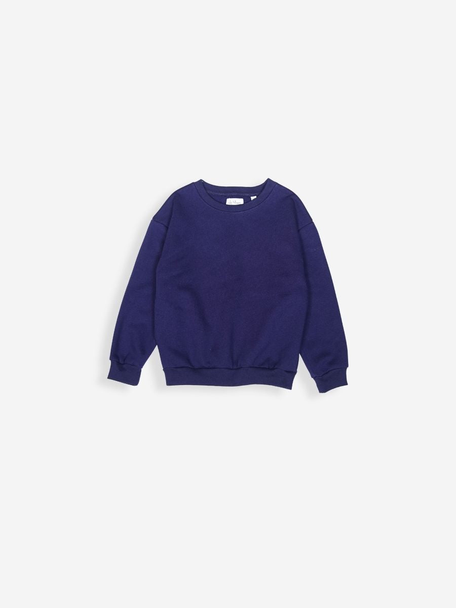 Premium Winter Fleece: Navy Blue Sweatshirt Set