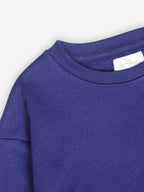 Premium Winter Fleece: Navy Blue Sweatshirt Set