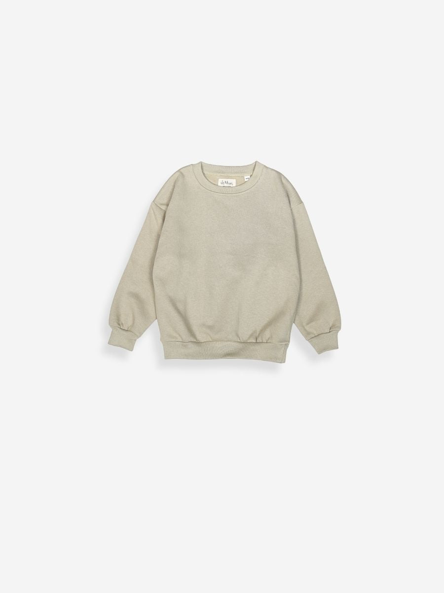 Premium Winter Fleece: Light Beige Sweatshirt Set