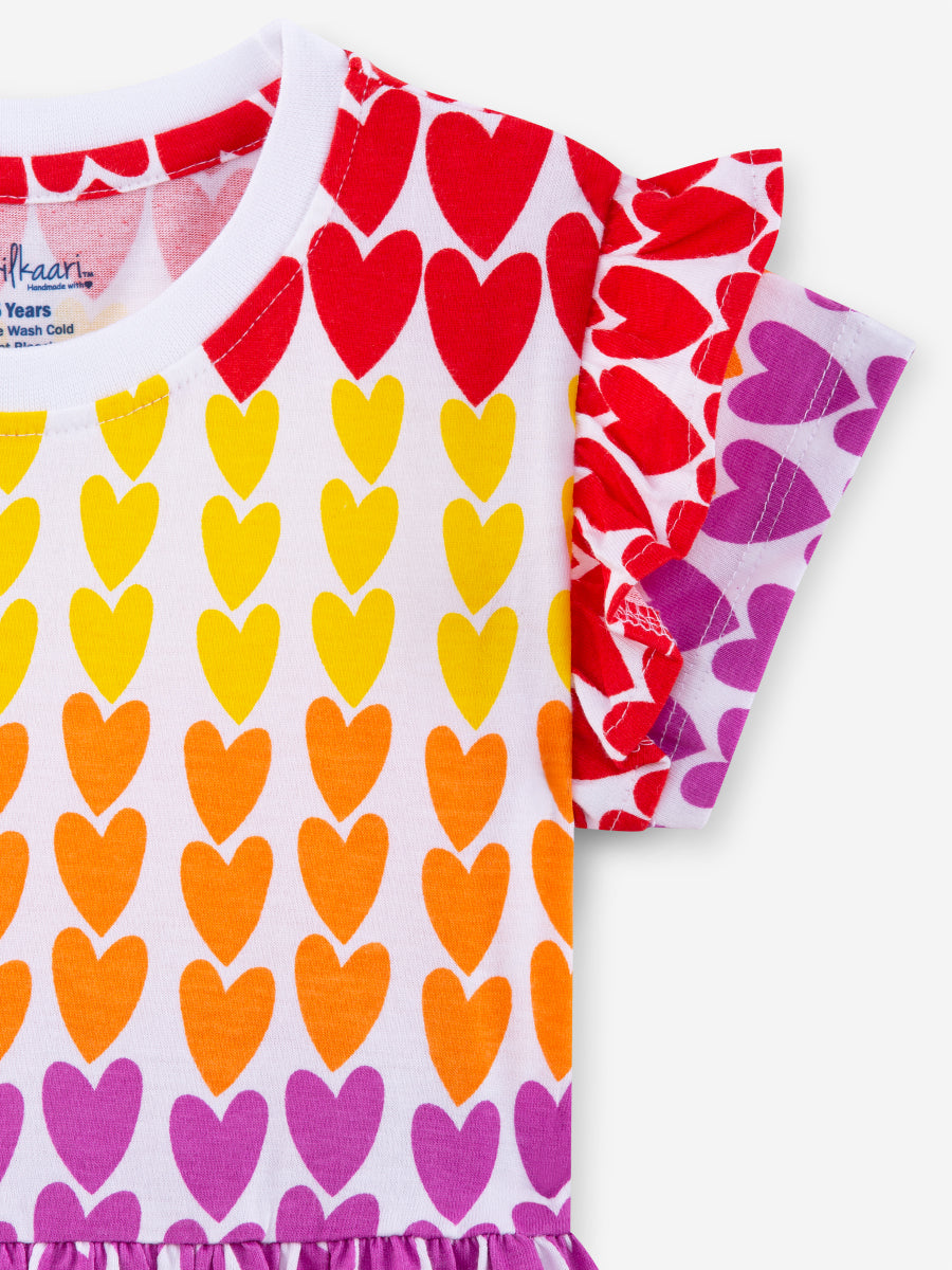 Love in Bloom: Premium Ruffle Sleeve Dress