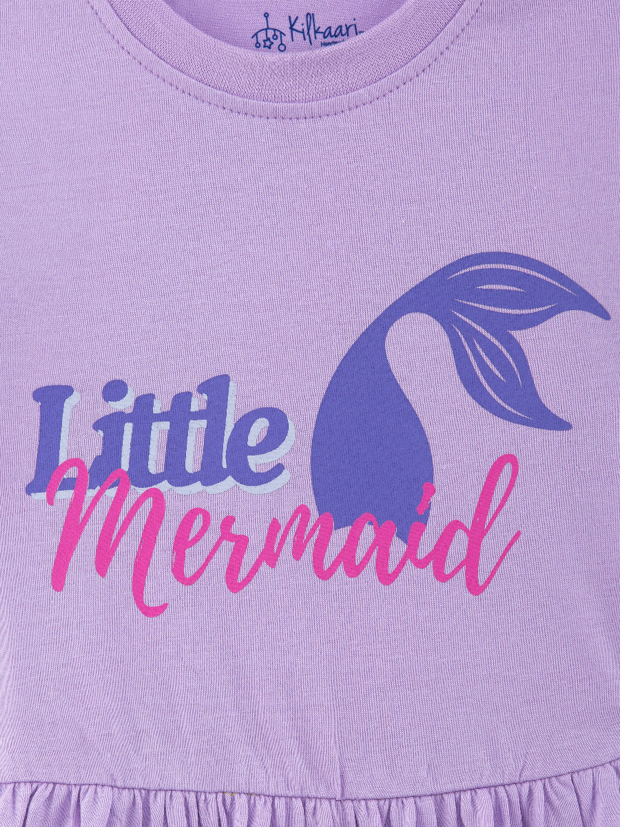 Little Mermaid Purple Frock