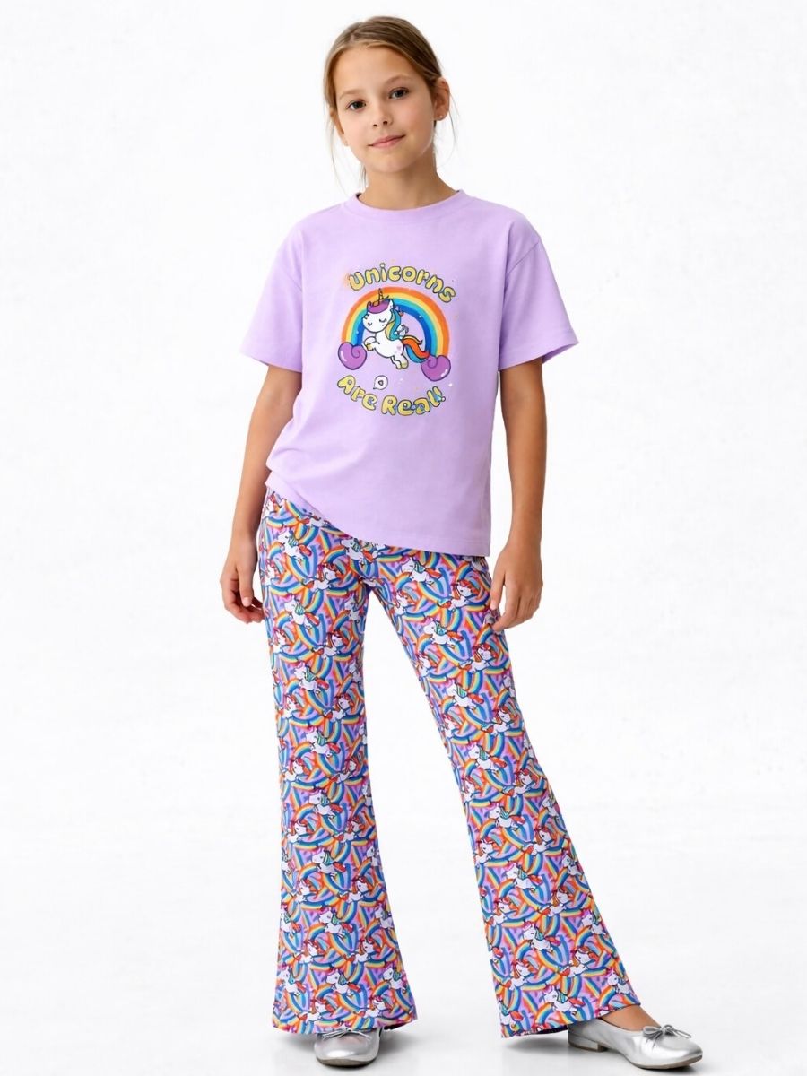 Premium: Unicorn Pop Bootcut Set (Purple)