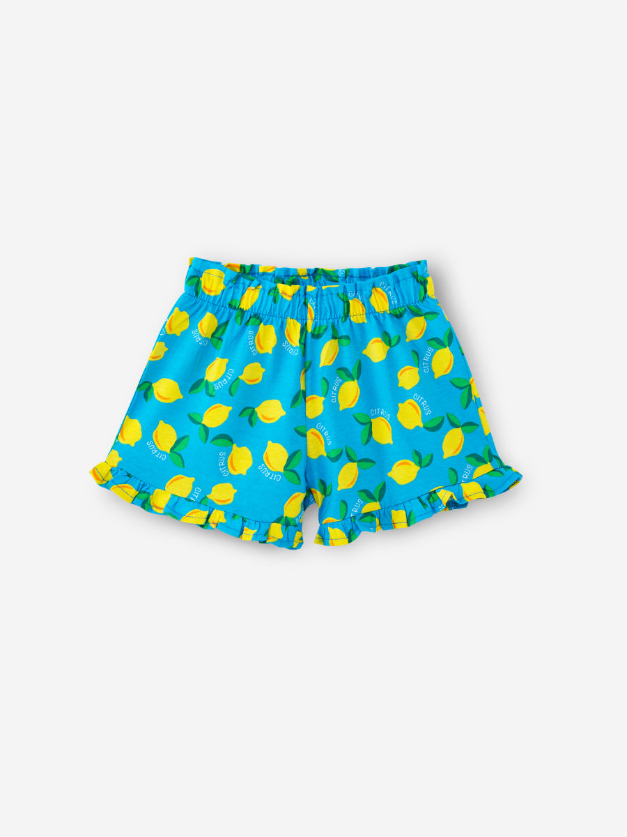 Citrus Lemon Oversized Cord set (Blue)