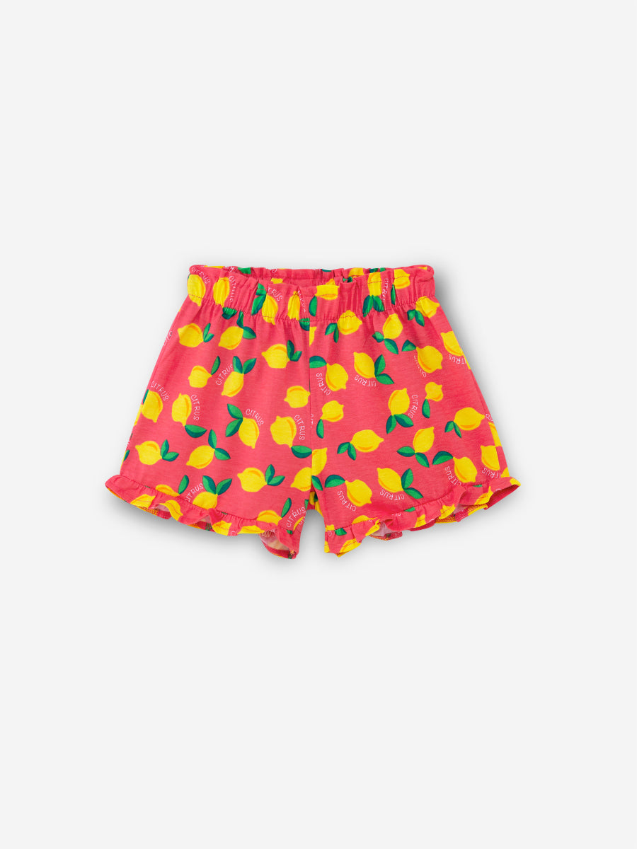 Citrus Lemon Oversized Cord set (Red)