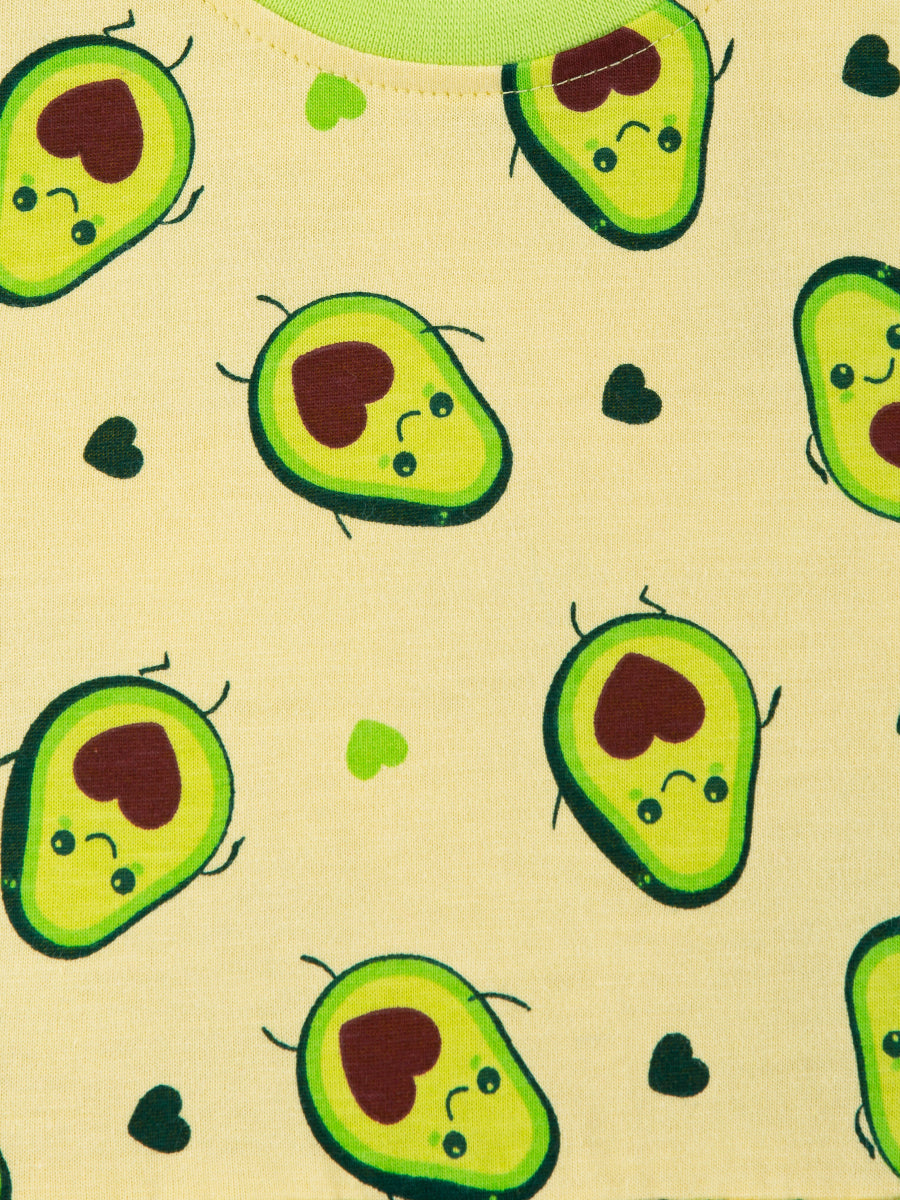 Playful Avo – Premium Ruffle Sleeve Dress