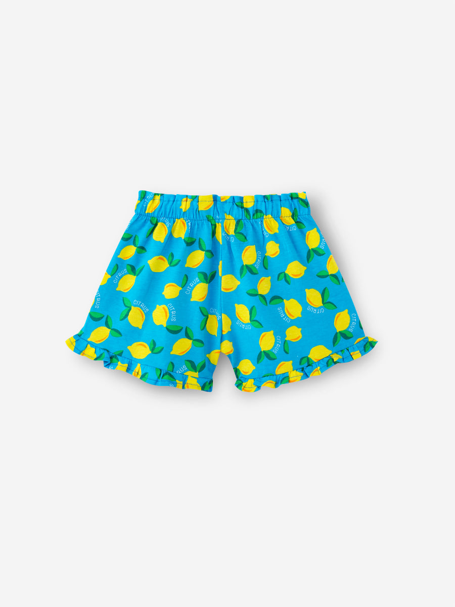Citrus Lemon Oversized Cord set (Blue)