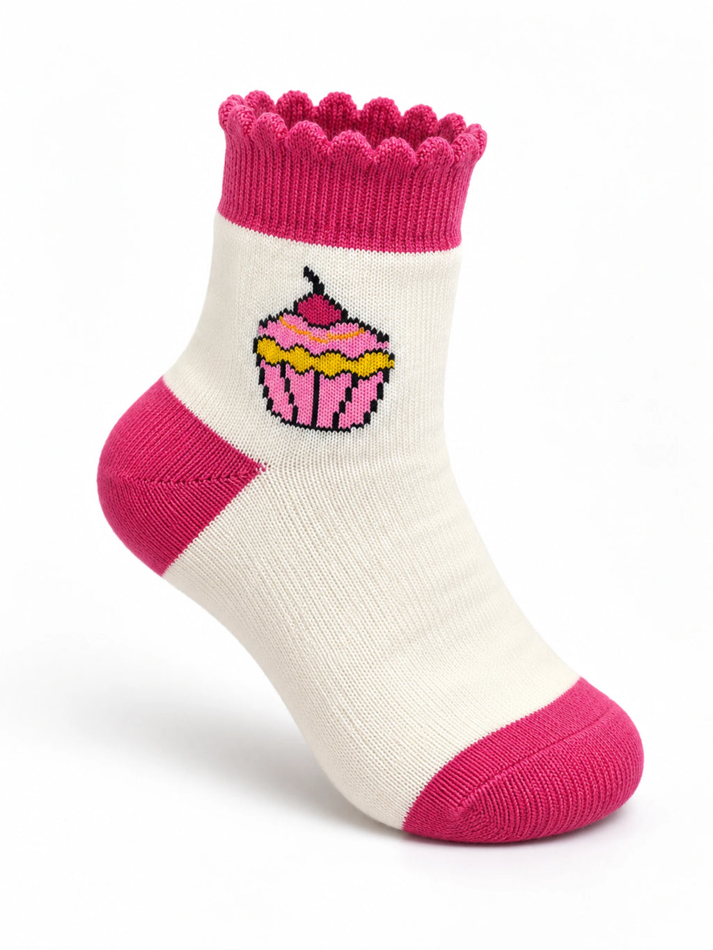 Premium Pink Cupcake Bamboo Socks