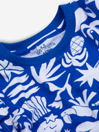 Abstract Paradise Premium Ruffle Sleeve Dress