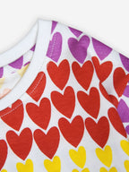 Gradient Hearts Premium Oversized Co-ord Set