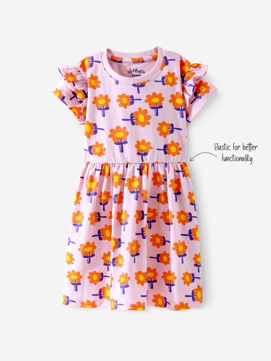 Little Daisy: Premium Ruffle Sleeve Dress