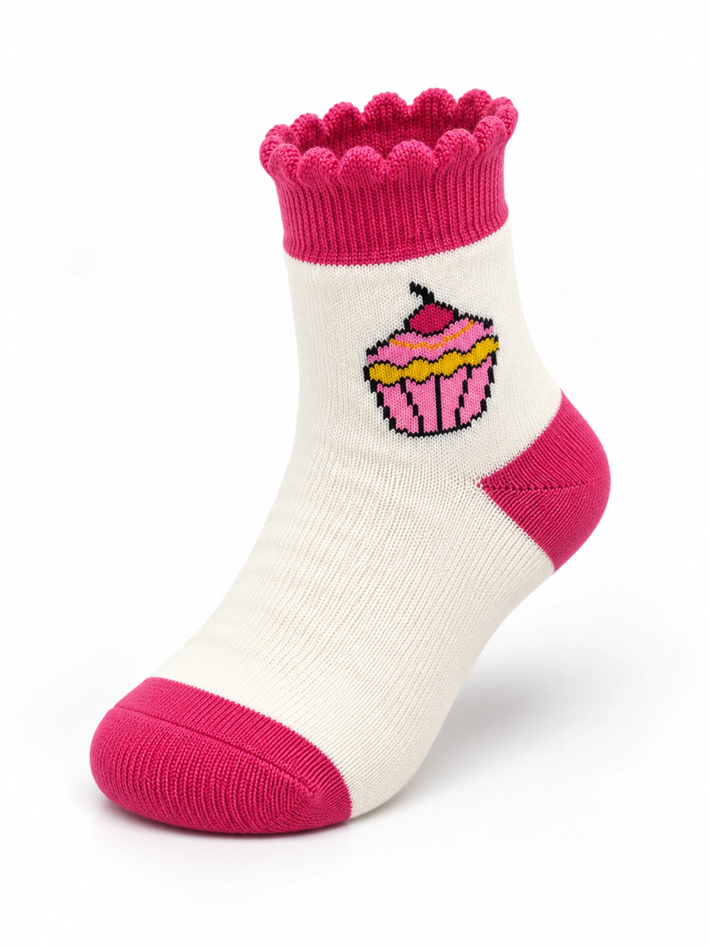 Premium Pink Cupcake Bamboo Socks
