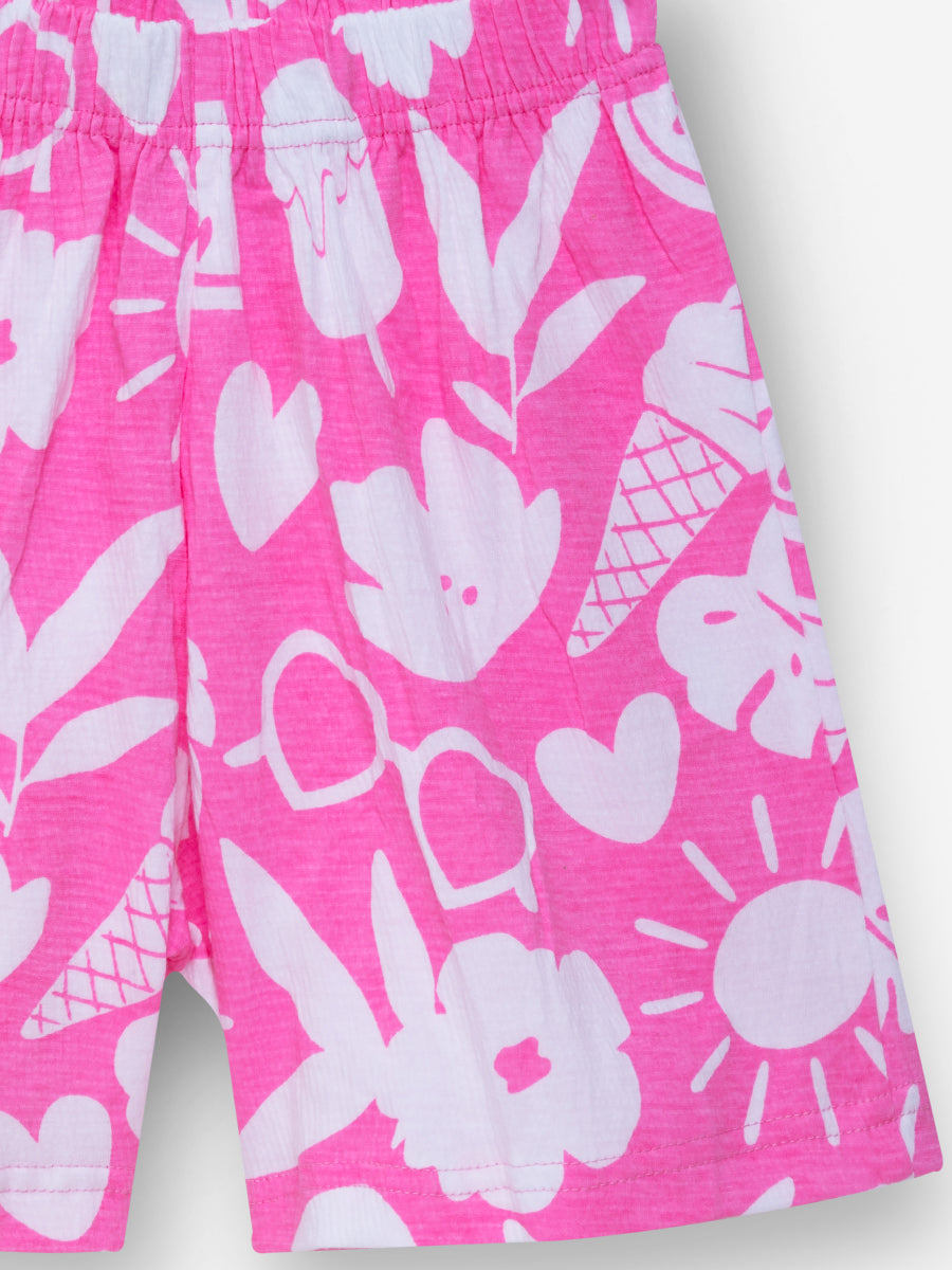 Pink Beach Vibes Oversized Cord Set