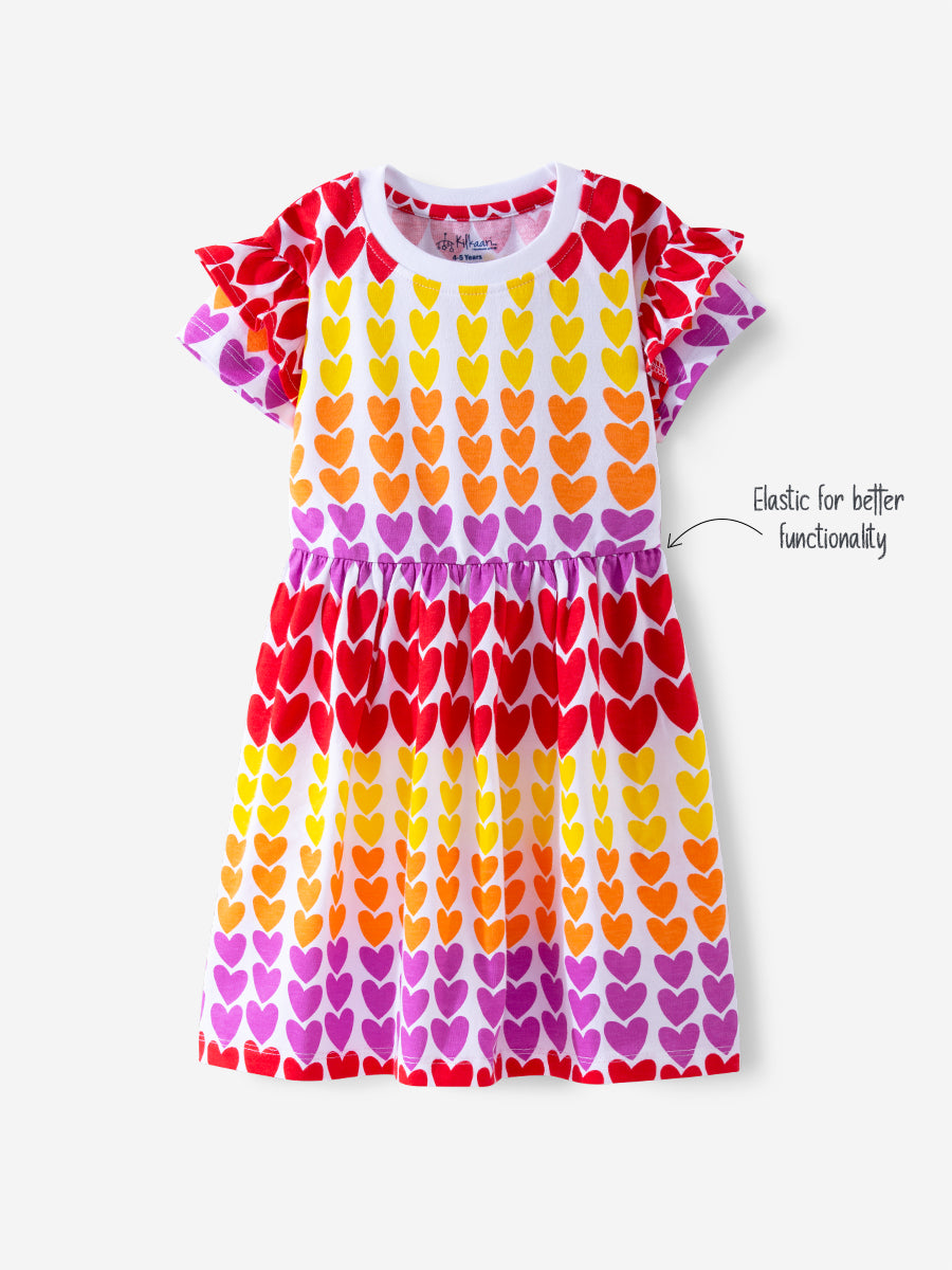 Love in Bloom: Premium Ruffle Sleeve Dress