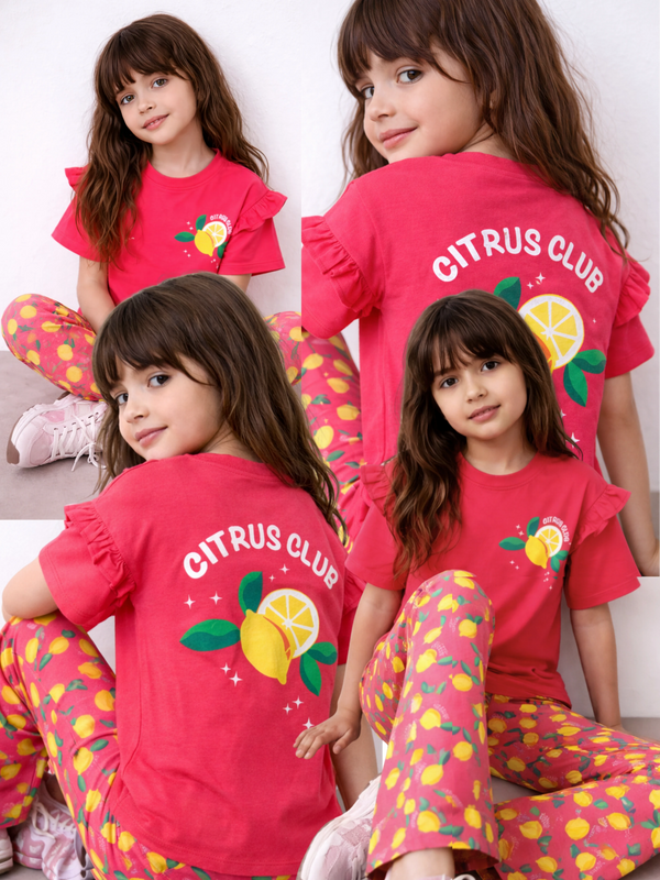 Red Citrus Spark Bootcut Pant set