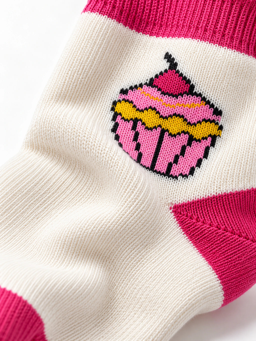 Premium Pink Cupcake Bamboo Socks