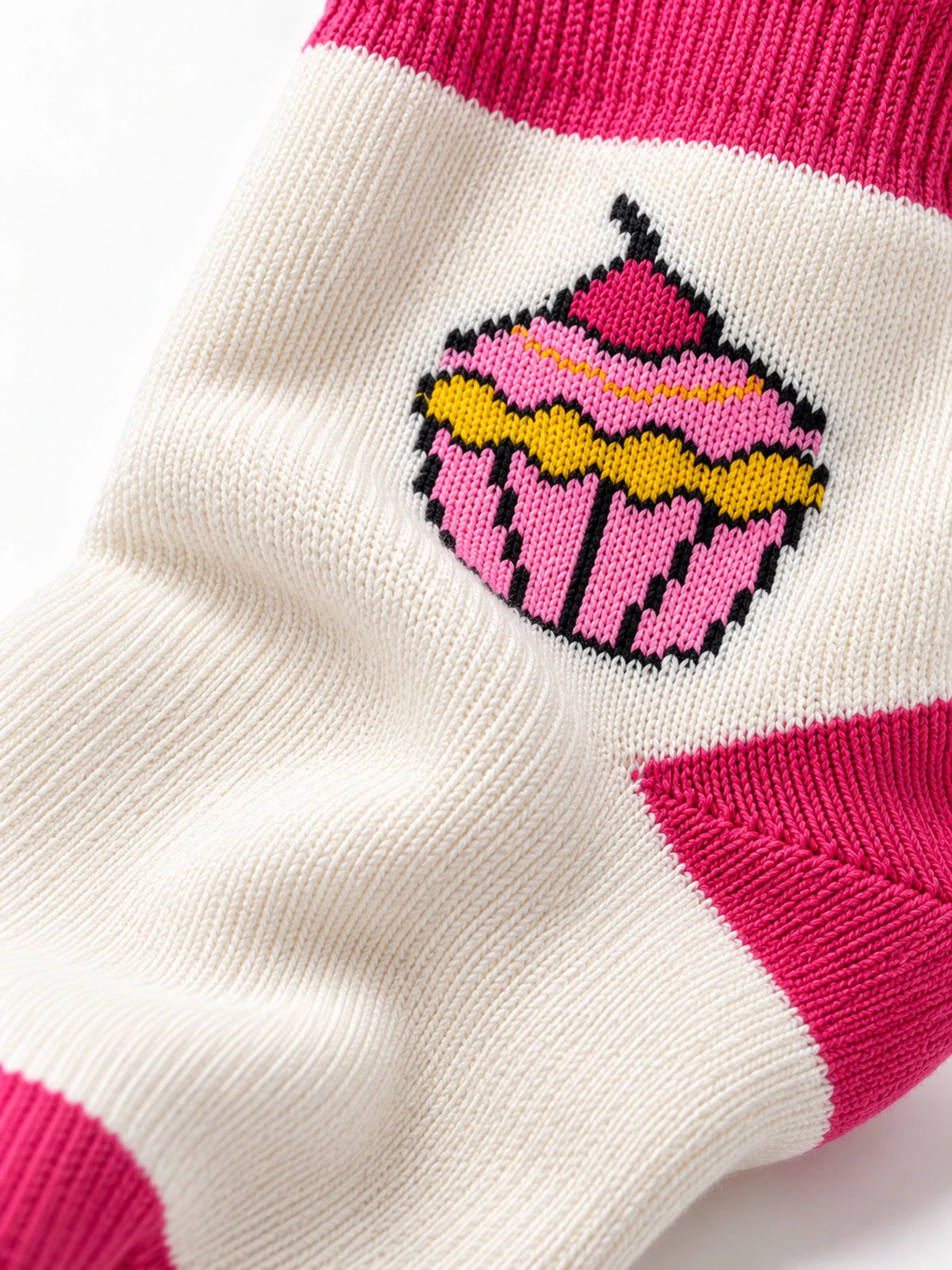 Premium Pink Cupcake Bamboo Socks
