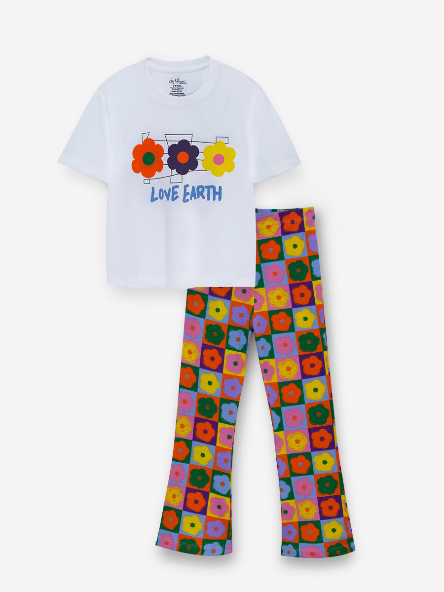 Love Earth Floral Bootcut Set