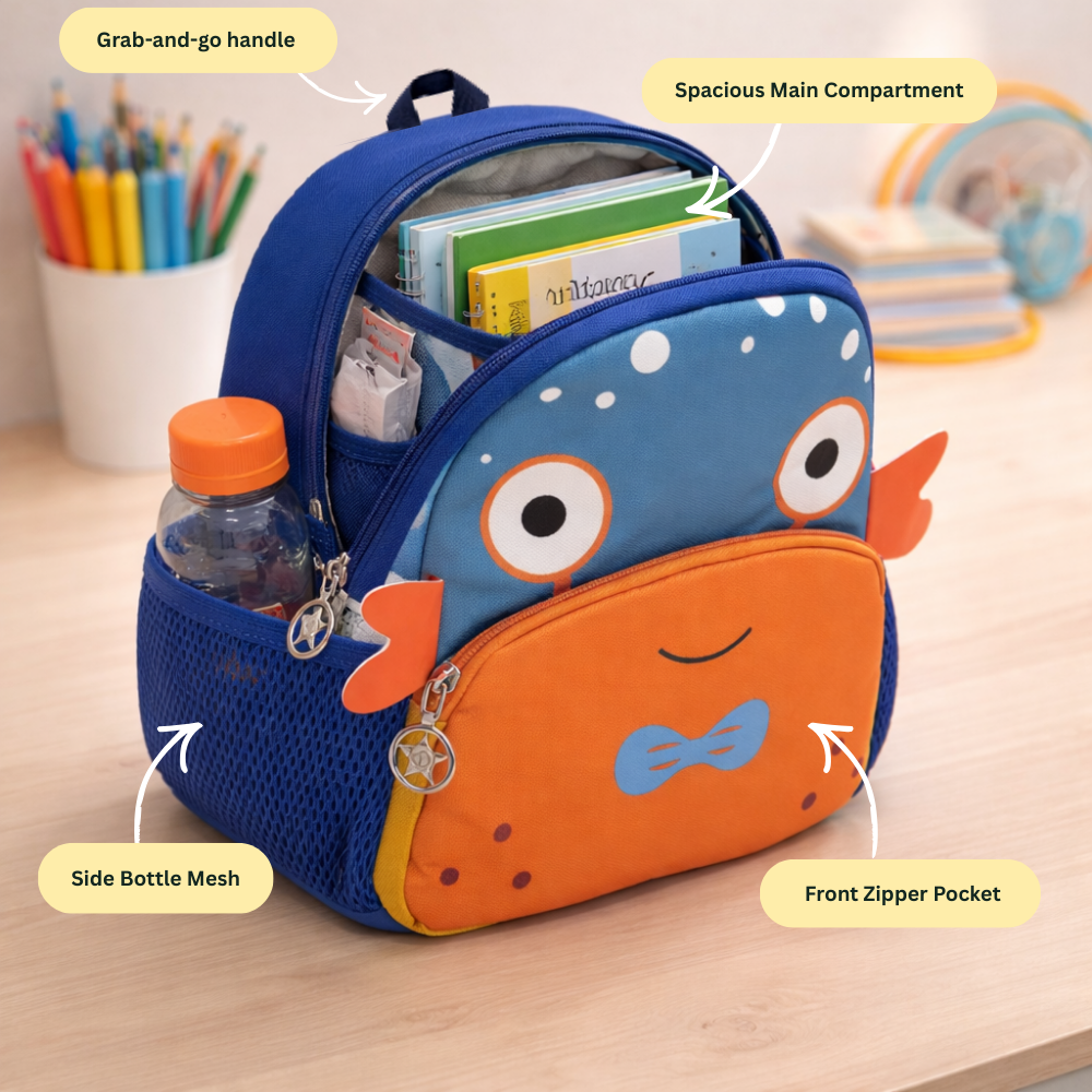 Bubbles the Fish Nursery School and Travel Backpack for Boys & Girls